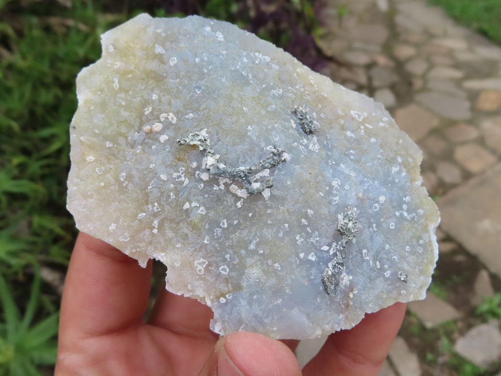 Natural Etched Blue Lace Agate Geodes x 7 From Malawi - TopRock