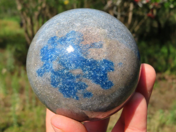 Polished Medium Sized Blue Spotted Spinel Spheres x 3 From Ambatofinadrahana, Madagascar - TopRock