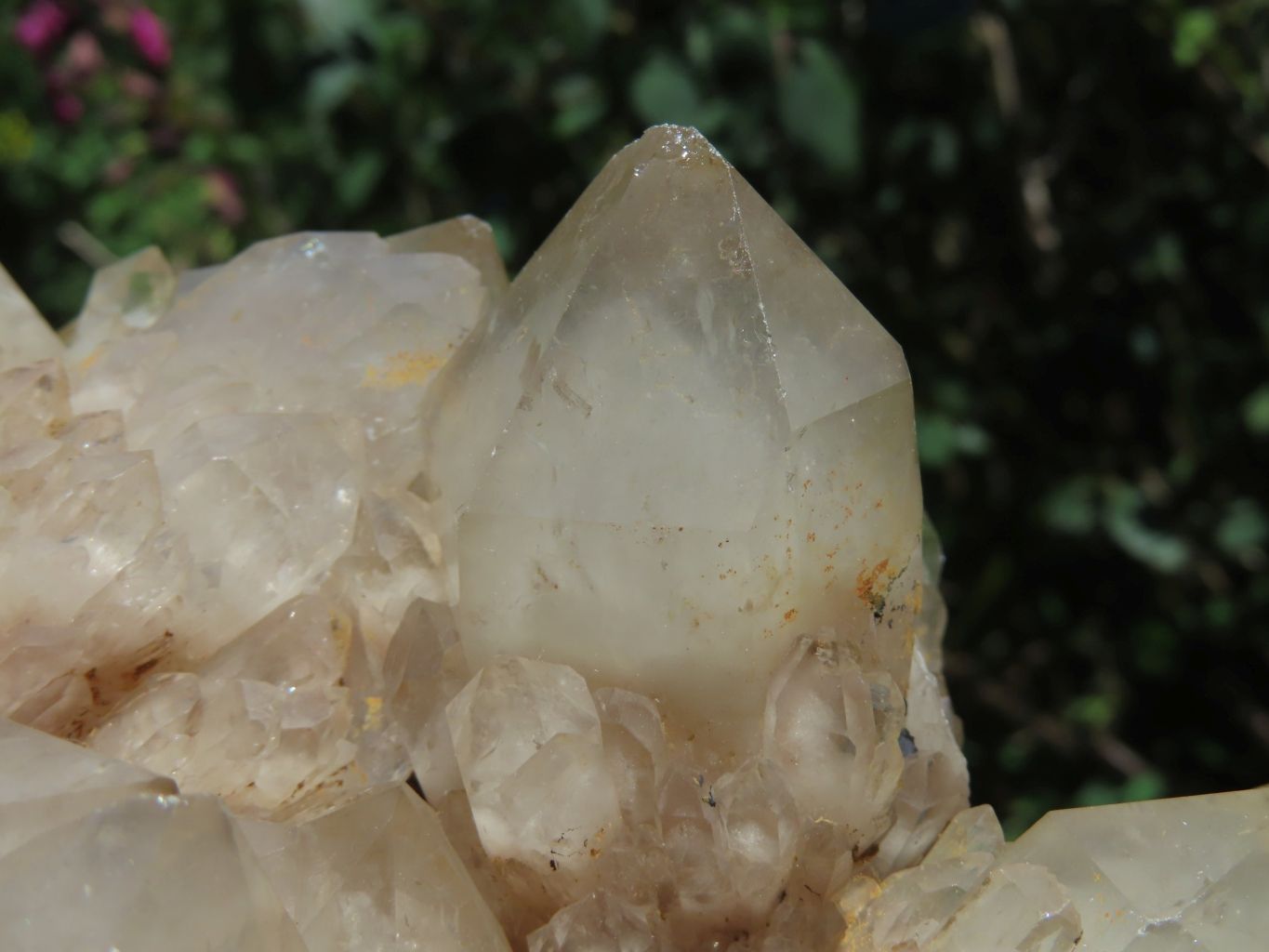 Natural Smokey Phantom Quartz Clusters x 3 From Lwena, Congo - TopRock