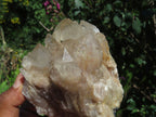 Natural Smokey Phantom Quartz Clusters x 3 From Lwena, Congo - TopRock