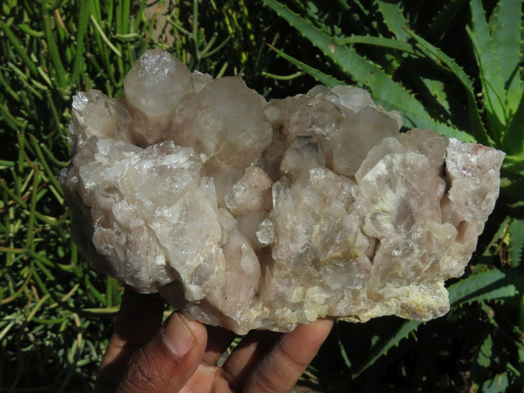 Natural White Phantom Cascading Smokey Lwena Quartz Clusters x 2 From Lwena, Congo - TopRock