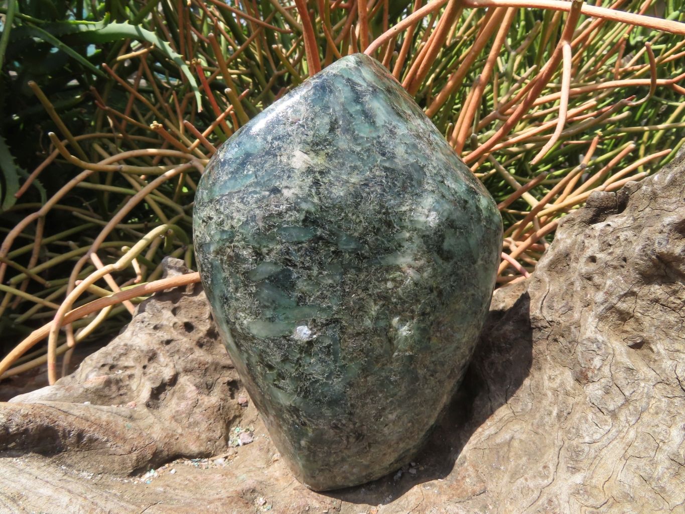 Polished Emeralds In Matrix Free Form x 1 From Zimbabwe - TopRock