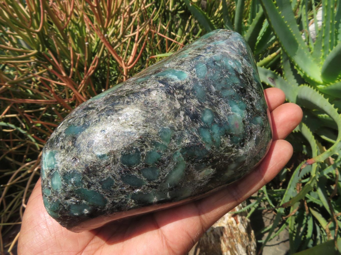 Polished Emeralds In Matrix Free Form x 1 From Zimbabwe - TopRock
