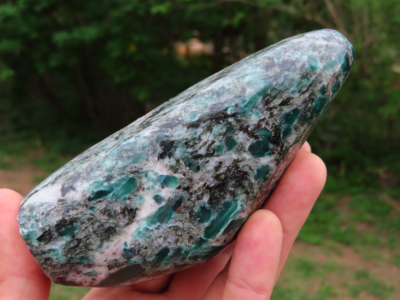 Polished Emeralds In Matrix Free Form x 1 From Sandawana, Zimbabwe - TopRock