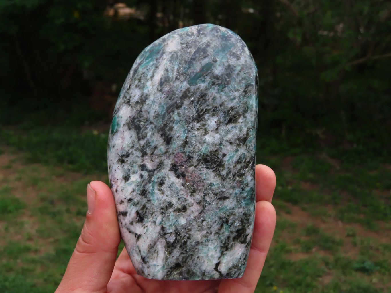 Polished Emeralds In Matrix Free Form x 1 From Sandawana, Zimbabwe - TopRock