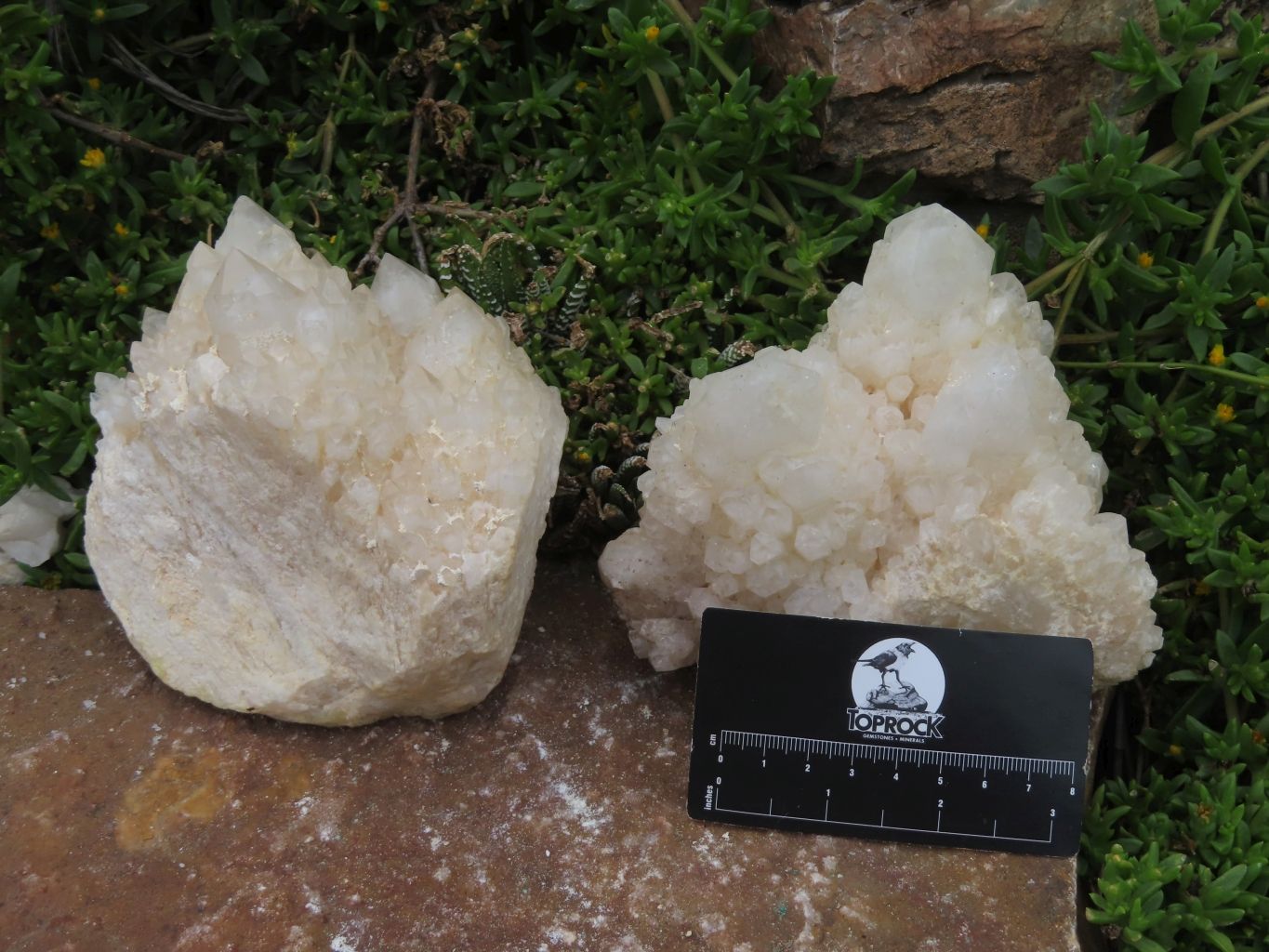 Natural Cascading White Phantom Quartz Splayed Fir Clusters x 2 From Ambatfinhandrana, Madagascar - TopRock